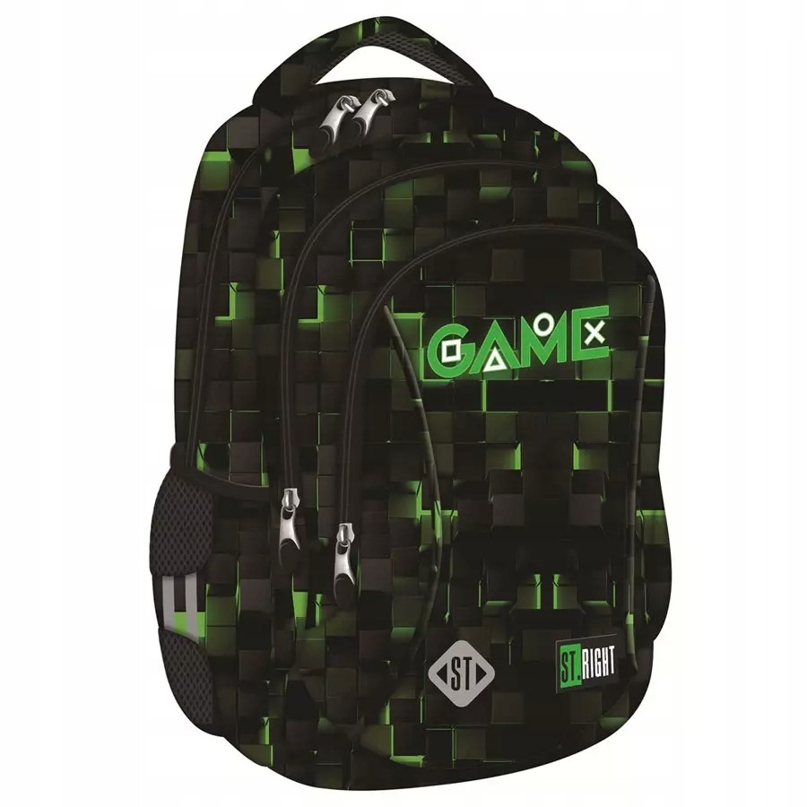 Školský batoh St.Right BP-77 Green Game s ergonomickými prvkami